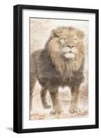 African Traveling  Animals Three-Jace Grey-Framed Art Print