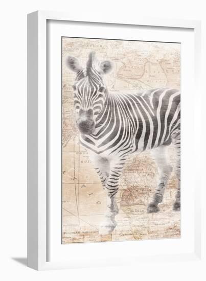 African Traveling  Animals Two-Jace Grey-Framed Art Print