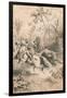 African Traveller Attacked by A Lion, c1880-null-Framed Giclee Print