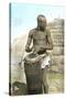 African Tribal Drummer-null-Stretched Canvas