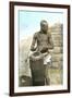 African Tribal Drummer-null-Framed Art Print