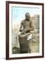 African Tribal Drummer-null-Framed Art Print