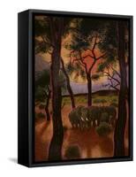 African Twilight-John Newcomb-Framed Stretched Canvas