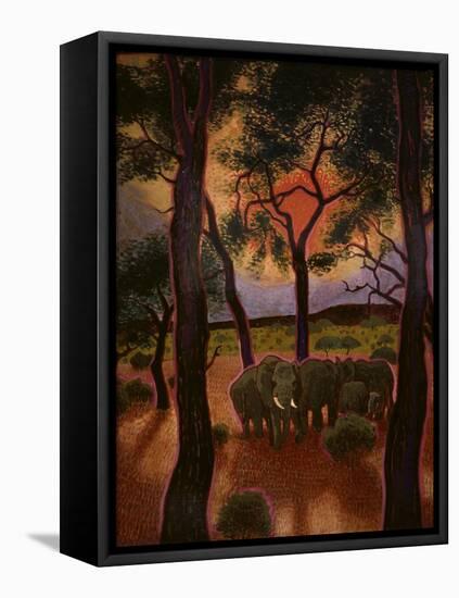 African Twilight-John Newcomb-Framed Stretched Canvas