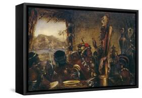 African War Fetish, Taken by the Boats of Hms Archer in 1865, in the River Congo, 1865-Thomas Baines-Framed Stretched Canvas