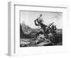 African Warriors Fighting-null-Framed Art Print