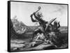 African Warriors Fighting-null-Framed Stretched Canvas