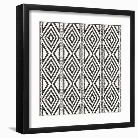 African Wild Pattern III BW-Wild Apple Portfolio-Framed Art Print