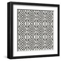 African Wild Pattern III BW-Wild Apple Portfolio-Framed Art Print