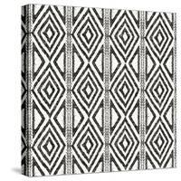 African Wild Pattern III BW-Wild Apple Portfolio-Stretched Canvas