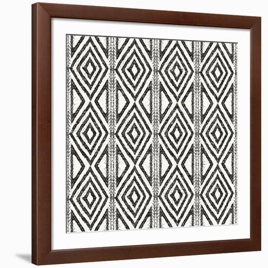 African Wild Pattern III BW-Wild Apple Portfolio-Framed Art Print