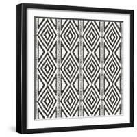 African Wild Pattern III BW-Wild Apple Portfolio-Framed Art Print