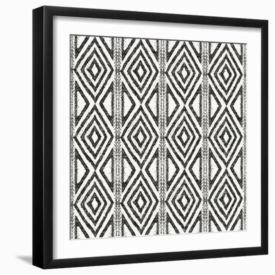 African Wild Pattern III BW-Wild Apple Portfolio-Framed Art Print