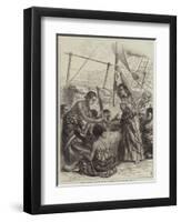 African Women Husking Millet on Board HMS Lynx-Arthur Hopkins-Framed Giclee Print