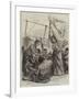 African Women Husking Millet on Board HMS Lynx-Arthur Hopkins-Framed Giclee Print