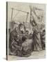 African Women Husking Millet on Board HMS Lynx-Arthur Hopkins-Stretched Canvas