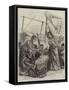 African Women Husking Millet on Board HMS Lynx-Arthur Hopkins-Framed Stretched Canvas