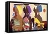 African Women-Varnette Honeywood-Framed Stretched Canvas