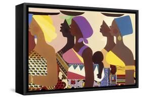 African Women-Varnette Honeywood-Framed Stretched Canvas