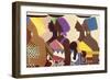 African Women-Varnette Honeywood-Framed Premium Giclee Print