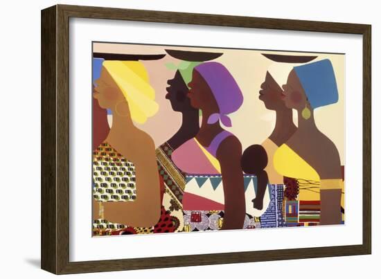 African Women-Varnette Honeywood-Framed Art Print