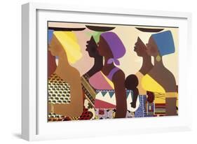 African Women-Varnette Honeywood-Framed Art Print