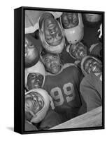 Africans American Football Huddle at Bethune-Cookman College,1943-null-Framed Stretched Canvas