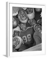 Africans American Football Huddle at Bethune-Cookman College,1943-null-Framed Photo