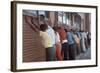 Africans American Lined Up Against Wall Being Arrested by Police after Race Riots in Detroit, 1967-Declan Haun-Framed Photographic Print