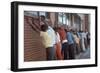 Africans American Lined Up Against Wall Being Arrested by Police after Race Riots in Detroit, 1967-Declan Haun-Framed Photographic Print