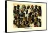 Afrikanische Volker-null-Framed Stretched Canvas