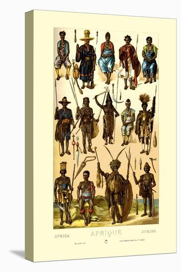 Afrique: Members of Various Tribes-null-Stretched Canvas