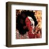 Afro American Jazz Singer-null-Framed Art Print