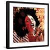 Afro American Jazz Singer-null-Framed Art Print