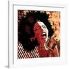 Afro American Jazz Singer-null-Framed Art Print