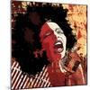 Afro American Jazz Singer-null-Mounted Art Print