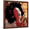 Afro American Jazz Singer-null-Framed Art Print