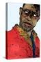 Afro-american man-Sarah Thompson-Engels-Stretched Canvas