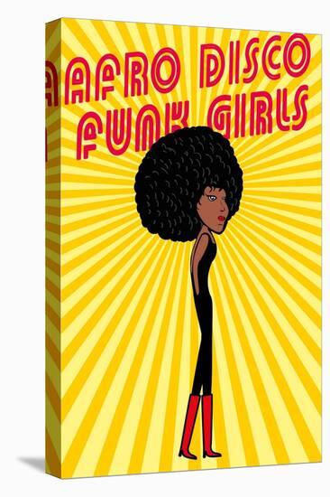 Afro Disco Girls-a1vector-Stretched Canvas