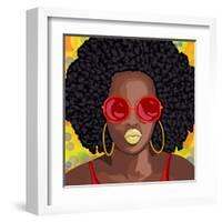 Afro Fashion 1-Marcus Prime-Framed Art Print