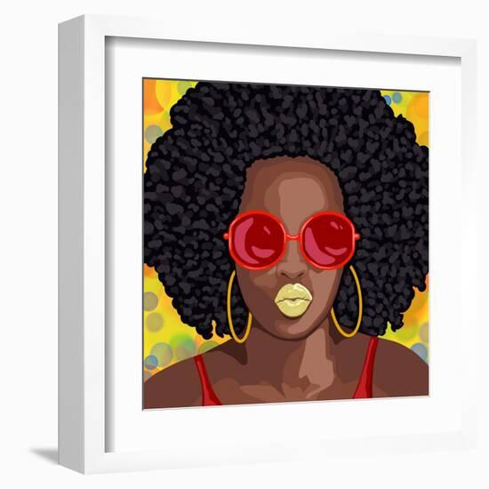 Afro Fashion 1-Marcus Prime-Framed Art Print