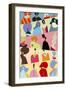 Afro Group Pastel-Sergio Baradat-Framed Giclee Print