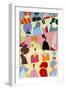 Afro Group Pastel-Sergio Baradat-Framed Giclee Print