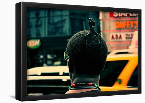 Afro Pick Herald Square NYC-null-Framed Poster