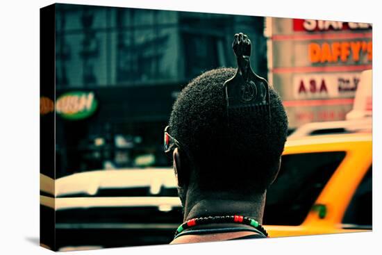 Afro Pick Herald Square NYC-null-Stretched Canvas