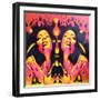 Afro Summer-Abstract Graffiti-Framed Giclee Print