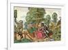 After a 16th Century Woodcut by Peter Flötner Entitled the Hazards of Love, Lovers in a Garden-null-Framed Giclee Print
