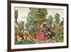 After a 16th Century Woodcut by Peter Flötner Entitled the Hazards of Love, Lovers in a Garden-null-Framed Giclee Print