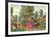 After a 16th Century Woodcut by Peter Flötner Entitled the Hazards of Love, Lovers in a Garden-null-Framed Giclee Print