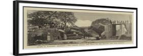 After a Railway Accident, the Fallen Bridge and Train on the Midland Line Near Hereford-null-Framed Giclee Print